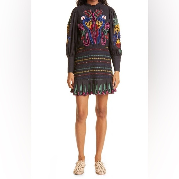 Farm Rio Tropical Embroidered Tapestry Dress - Picture 3 of 6